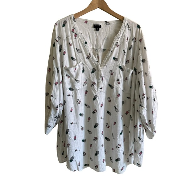 TORRID Harper Pullover Blouse - Happy Hour White - Picture 3 of 8